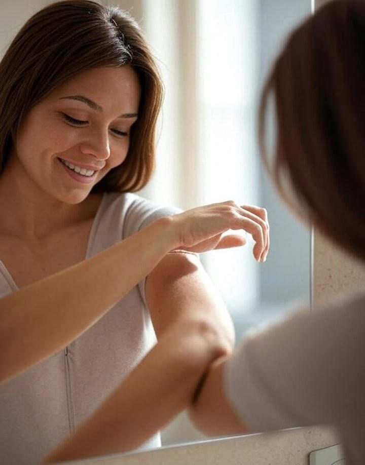 woman seeing visible changes after tatoo removal